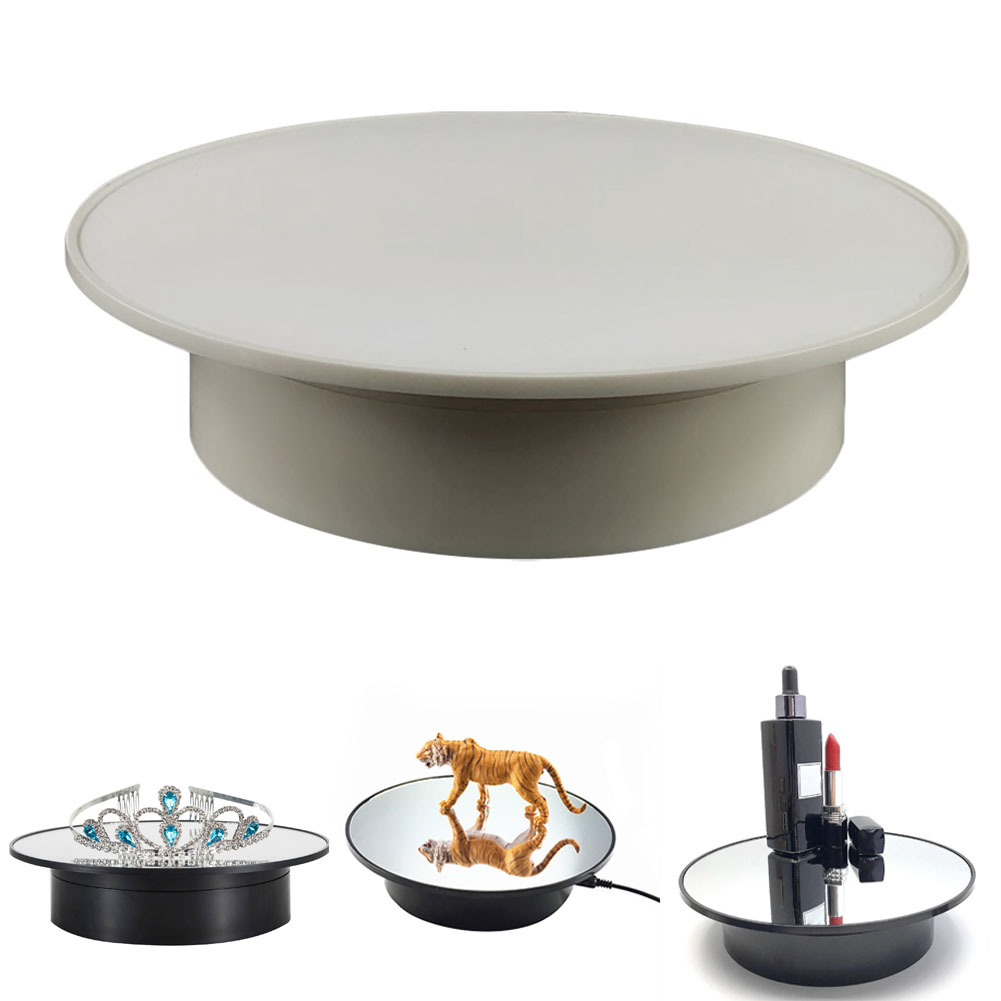 Cheers.us Display Stand Turner 360 Degree Degree Rotating Long Lasting Time Round Shape Electric Motorized Turntable Base for Photography Rotating